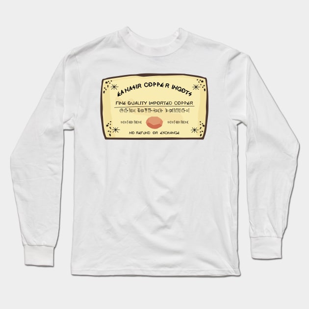 EA Nasir Best Copper Merchant Mesopotamia Business Card Long Sleeve T-Shirt by alltheprints